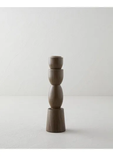Grace Candlestick 20.5 cm Dark Brown