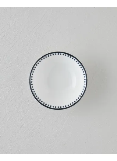 Monarch Porcelain Bowl 14 cm Black - White