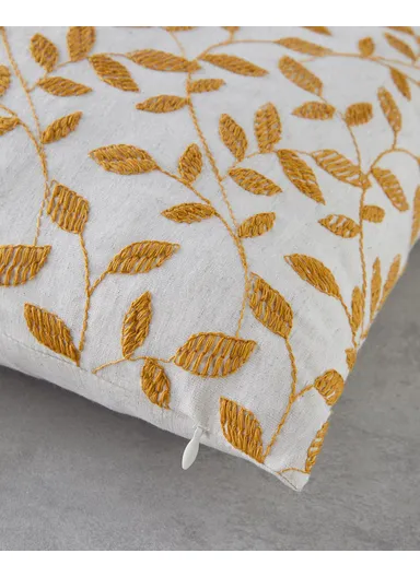 Shine Line Cushion Cover 42x42 cm Mustard