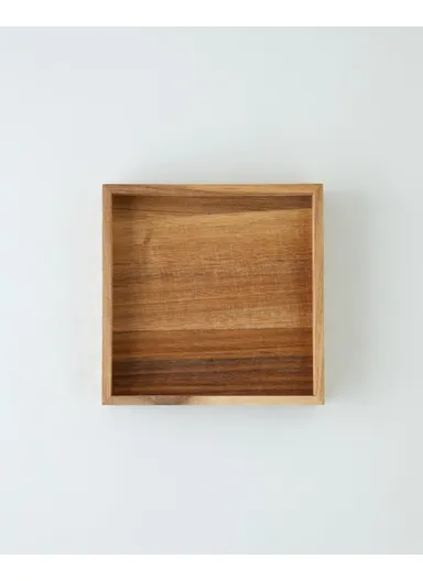 Acacia Decorative Tray 20x20x4 cm Dark Brown