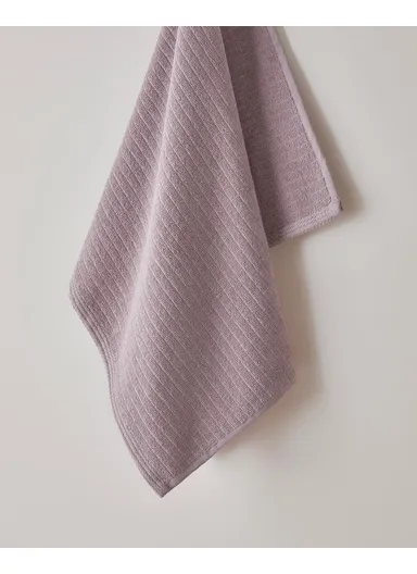 Stripe Cotton Face Towel 50x70 cm Dusty Rose