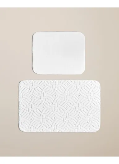 Wavelet Bath Mat Set 60x100 cm + 50x60 cm Ecru