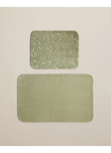 Strala Bath Mat Set 60x100 cm + 50x60 cm Khaki