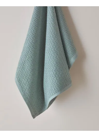 Grid Cotton Face Towel 50x70 cm Dark Green