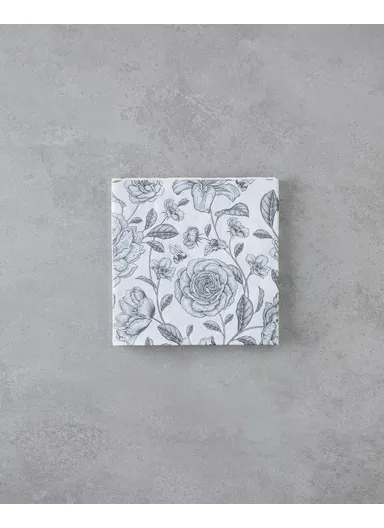 Roseray 20-Pieces Paper Napkins 33x33 cm Black - White