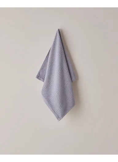 Wave Cotton Face Towel 50x70 cm Purple