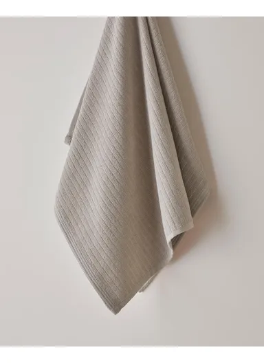 Stripe Cotton Face Towel 50x70 cm Dark Beige