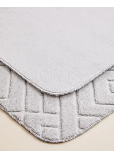 Twillow Bath Mat Set 60x100 cm + 50x60 cm Light Gray