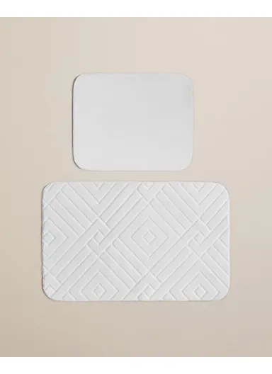 Twillow Bath Mat Set 60x100 cm + 50x60 cm Light Gray