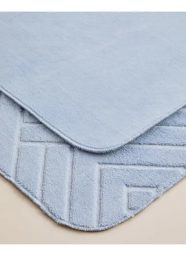 Twillow Bath Mat Set 60x100 cm + 50x60 cm Light Blue