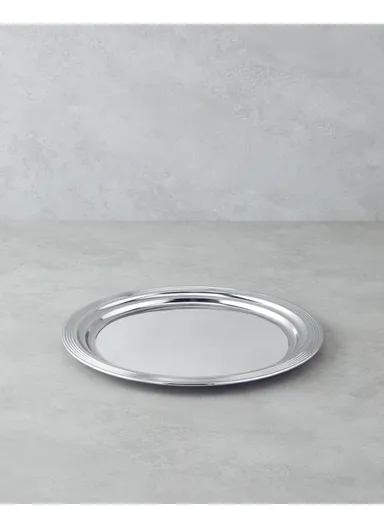Glow Metal Tray 35 cm Silver
