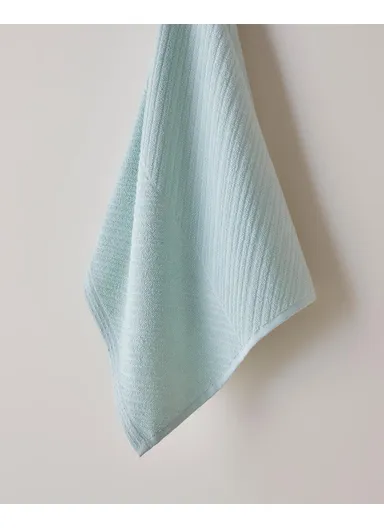 Twill Cotton Face Towel 50x70 cm Aqua Green