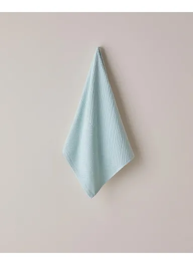 Twill Cotton Face Towel 50x70 cm Aqua Green