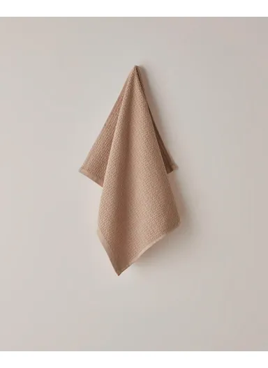 Grid Cotton Face Towel 50x70 cm Salmon