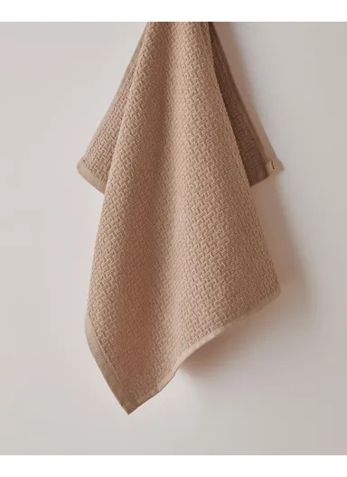 Grid Cotton Face Towel 50x70 cm Salmon