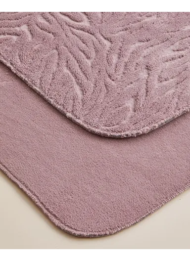 Strala Bath Mat Set 60x100 cm + 50x60 cm Dusty Rose