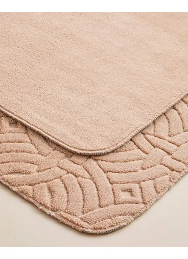 Wavelet Bath Mat Set 60x100 cm + 50x60 cm Light Beige