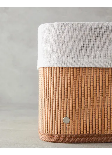 Gina Bamboo Basket 40x30x16 cm Light Brown