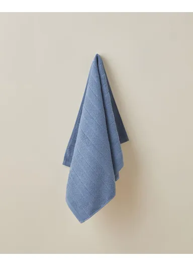 Sandy Stripe Cotton Face Towel 50x80 cm Navy Blue