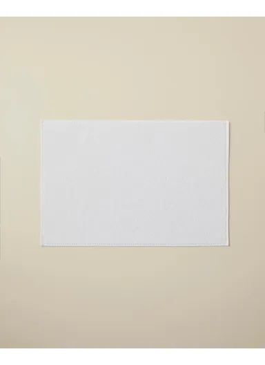 Sandy Stripe Cotton Foot Towel 50x70 cm White