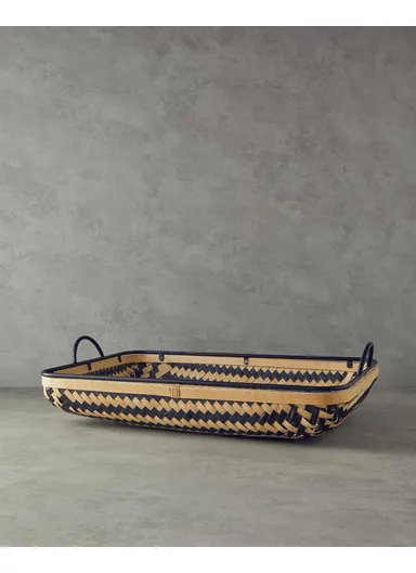 Bamboo Bamboo Decorative Tray 65x42x18 cm Natural-black