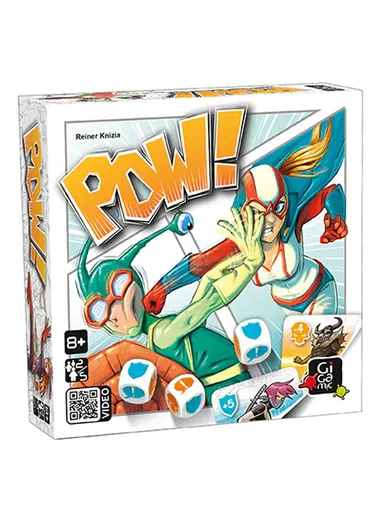 Pow, Roll the Dice, Claim Your Heroes Board Game for 8+