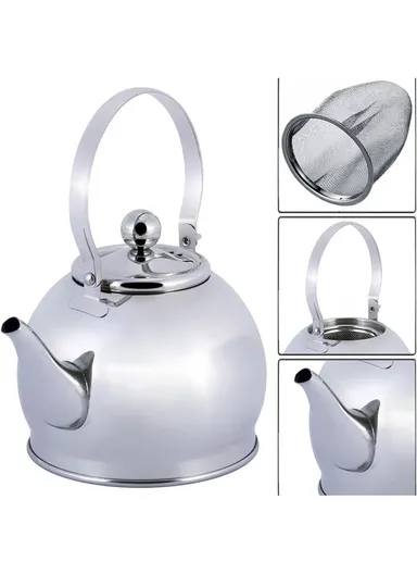 1.0L Stainless Steel Tea Kettle with Ergonomic Handle HR710-1