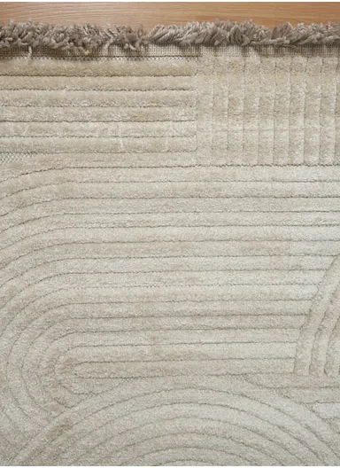 160x230cm Silk Thread Carpet - Beige