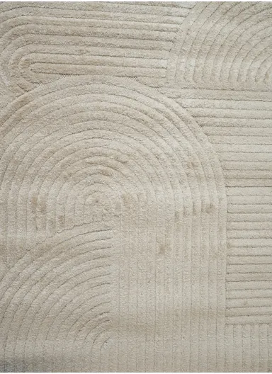 160x230cm Silk Thread Carpet - Beige