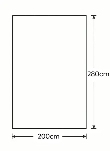 200x280cm Silk Thread Carpet - Grey