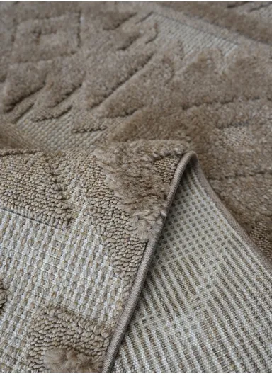 160x230cm Silk Thread Carpet - Light Brown