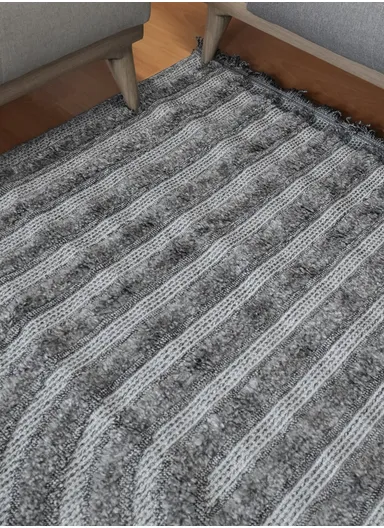 280x380cm Silk Thread Carpet - Grey
