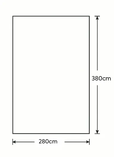 280x380cm Silk Thread Carpet - Grey