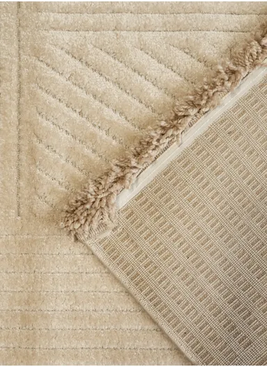 160x230cm Silk Thread Carpet - Beige