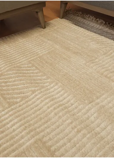 200x280cm Silk Thread Carpet - Beige