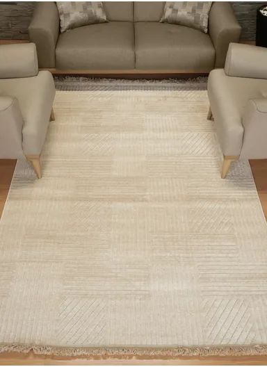240x340cm Silk Thread Carpet - Beige