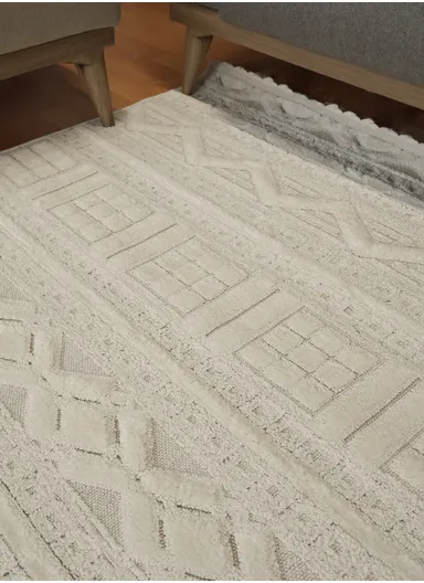 160x230cm Silk Thread Carpet - Off-White