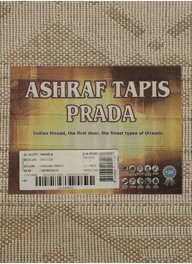 160x230cm Silk Thread Carpet - Off-White