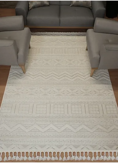 200x280cm Silk Thread Carpet - Off-White