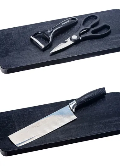 6-Pieces Kitchen Knife Set with Non-Stick Coated Blades &amp; Ceramic Peeler HR011-1