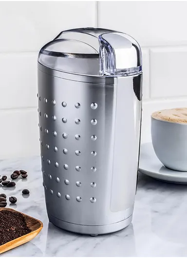 Electric Coffee &amp; Spice Grinder 150W 80g High-Efficiency Motor ZD965 - Silver