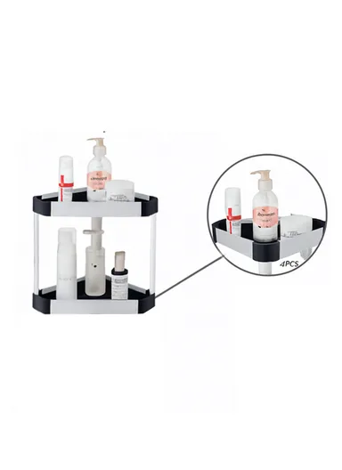 2-Tier Corner Rack To Maximize Space and Organize Various Essentials (L30 x W20.6 x H27.5)cm ZD876
