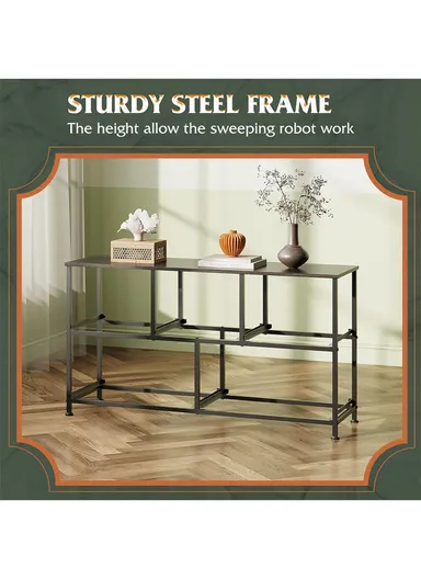 2-Layer 5-Drawer Fabric Storage Dresser, Large Capacity Non-Woven Organizer Cabinet with Metal Frame (W100 x D30 x H54)cm - Black