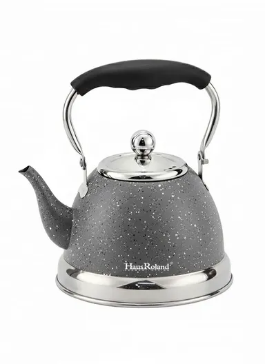 1.5L Stainless Steel Tea Kettle With Bakelite Handle &amp; Color-Coated Body - Grey