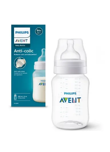 260ml Anti-Colic Baby Bottle, Integrated Anti-Colic Valve SCY103/01