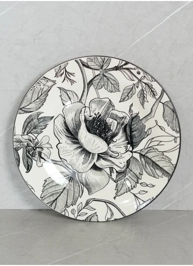 18 pieces Rounded Stoneware Dinnerware Set, Dishwasher &amp; Microwave Safe Durable Everyday Dining Set