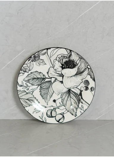 18 pieces Rounded Stoneware Dinnerware Set, Dishwasher &amp; Microwave Safe Durable Everyday Dining Set