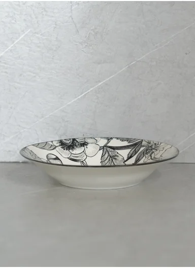 18 pieces Rounded Stoneware Dinnerware Set, Dishwasher &amp; Microwave Safe Durable Everyday Dining Set