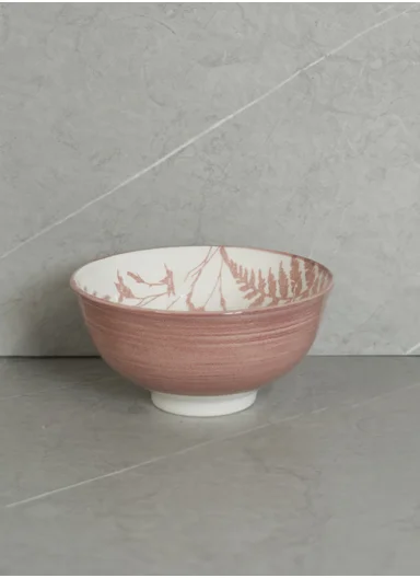 24 pieces Rounded Stoneware Dinnerware Set, Dishwasher &amp; Microwave Safe Durable Everyday Dining Set-Pink