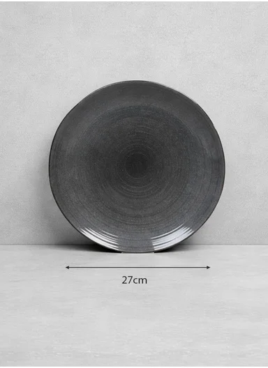 28 pieces Stoneware Dinnerware Set, Dishwasher &amp; Microwave Safe Durable Everyday Dining Set - Grey